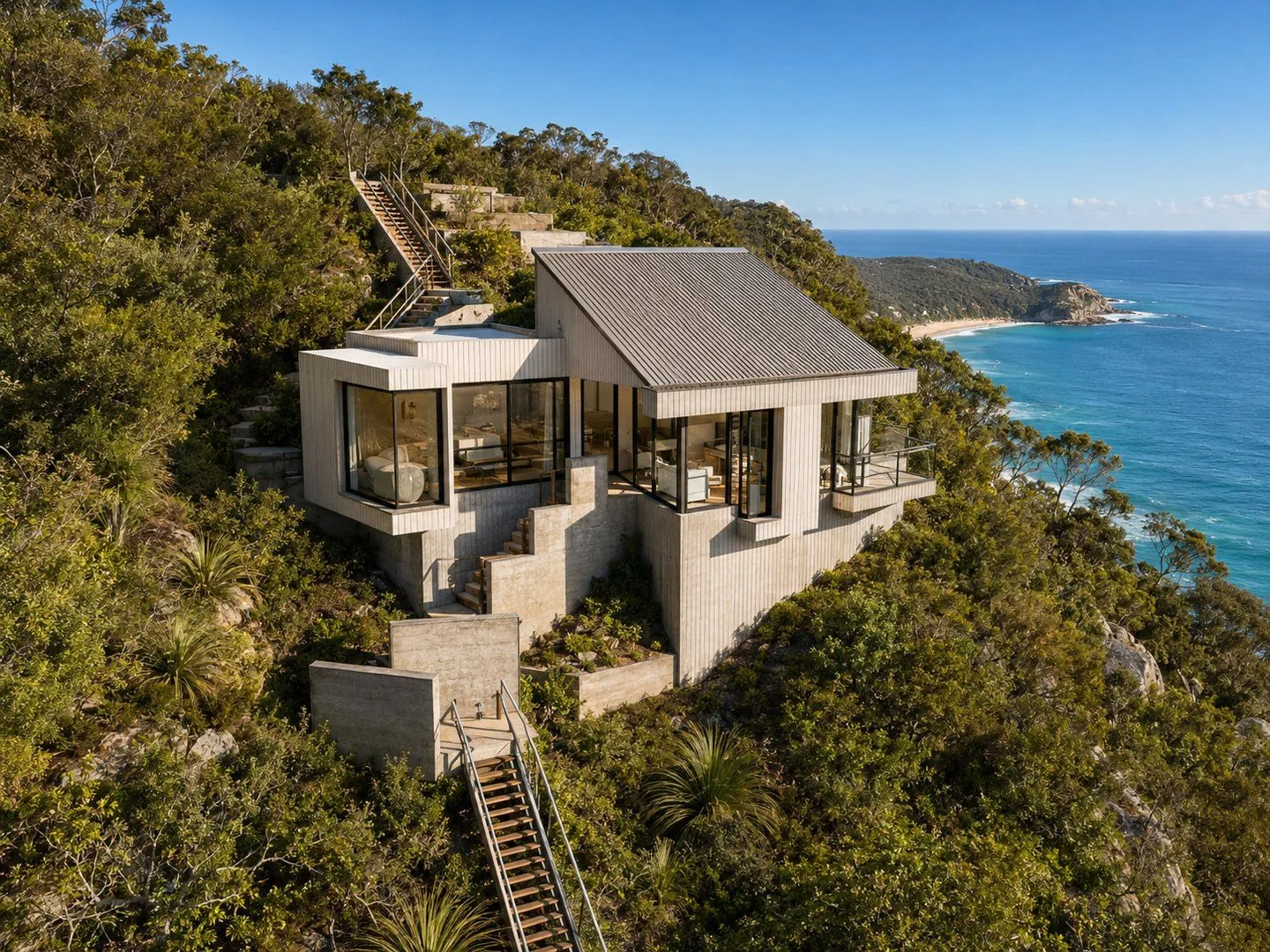 Modern home design near Mona Vale by Northern Beaches Drafting