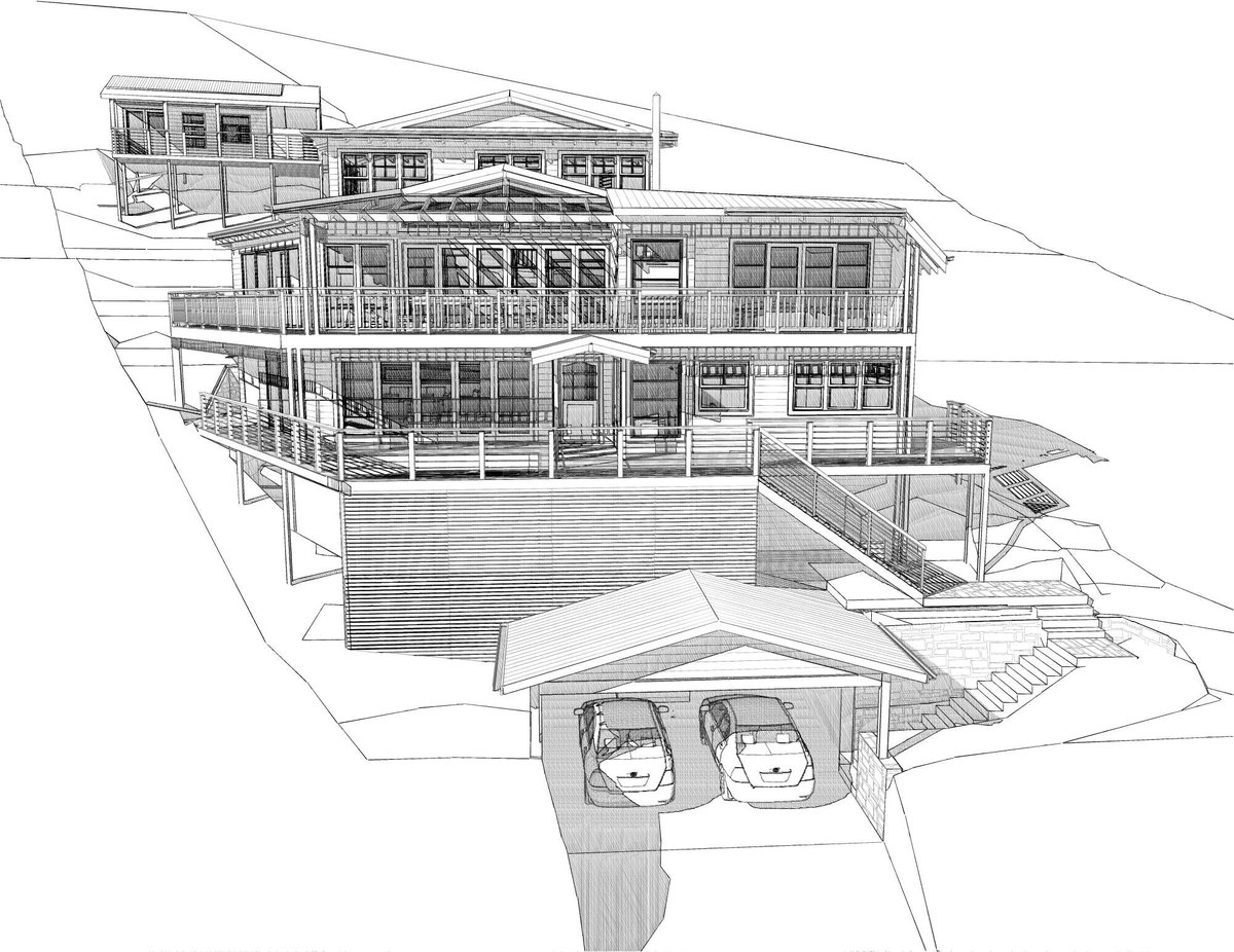 North-west elevation technical drawing of an Avalon new home