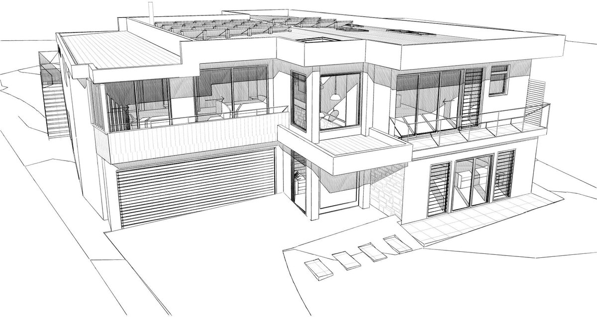Street view technical drawing of a Frenchs Forest alterations and additions project