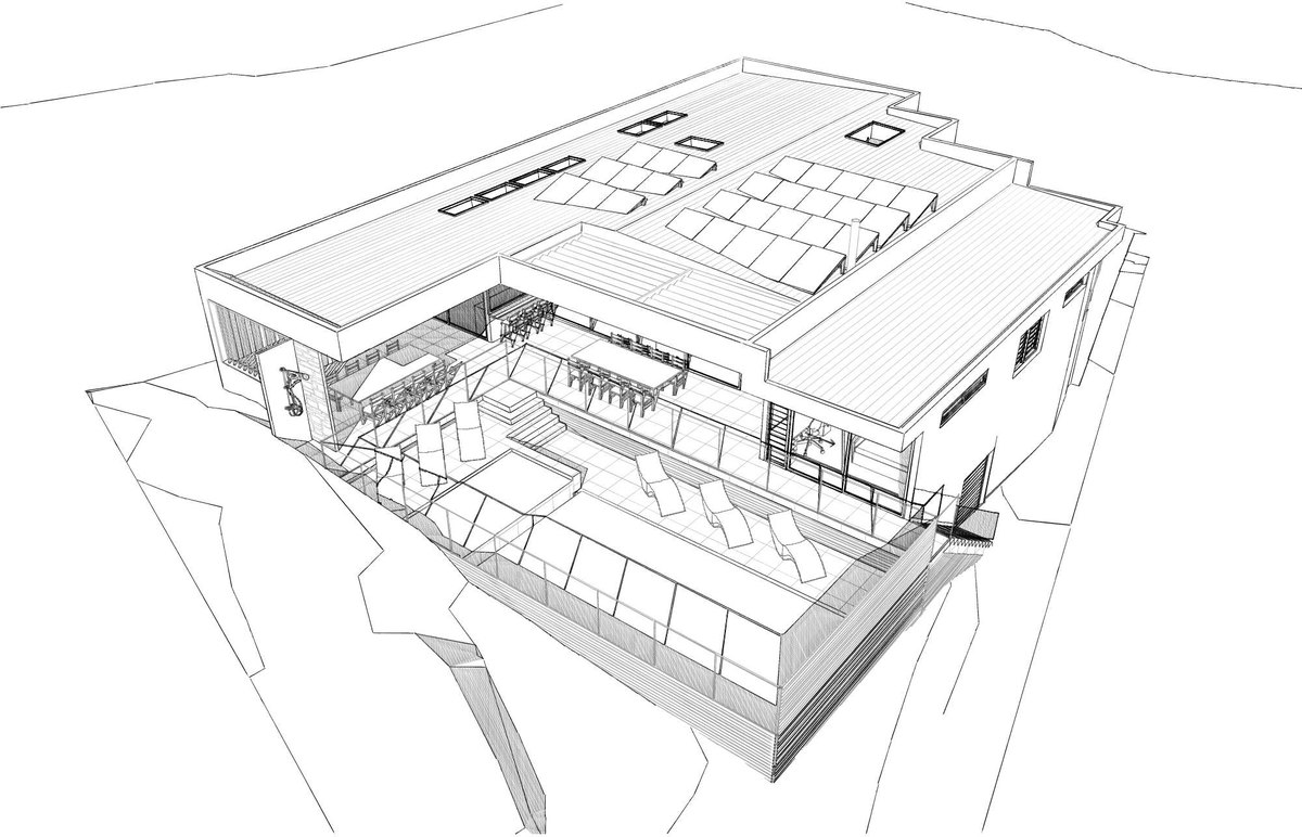 North-west elevation technical drawing of a Frenchs Forest alterations and additions project