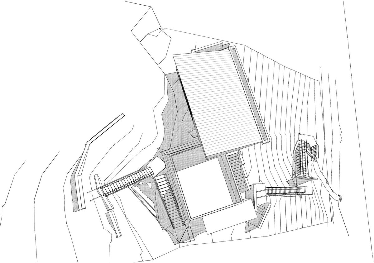 Aerial technical drawing of a Palm Beach secondary dwelling