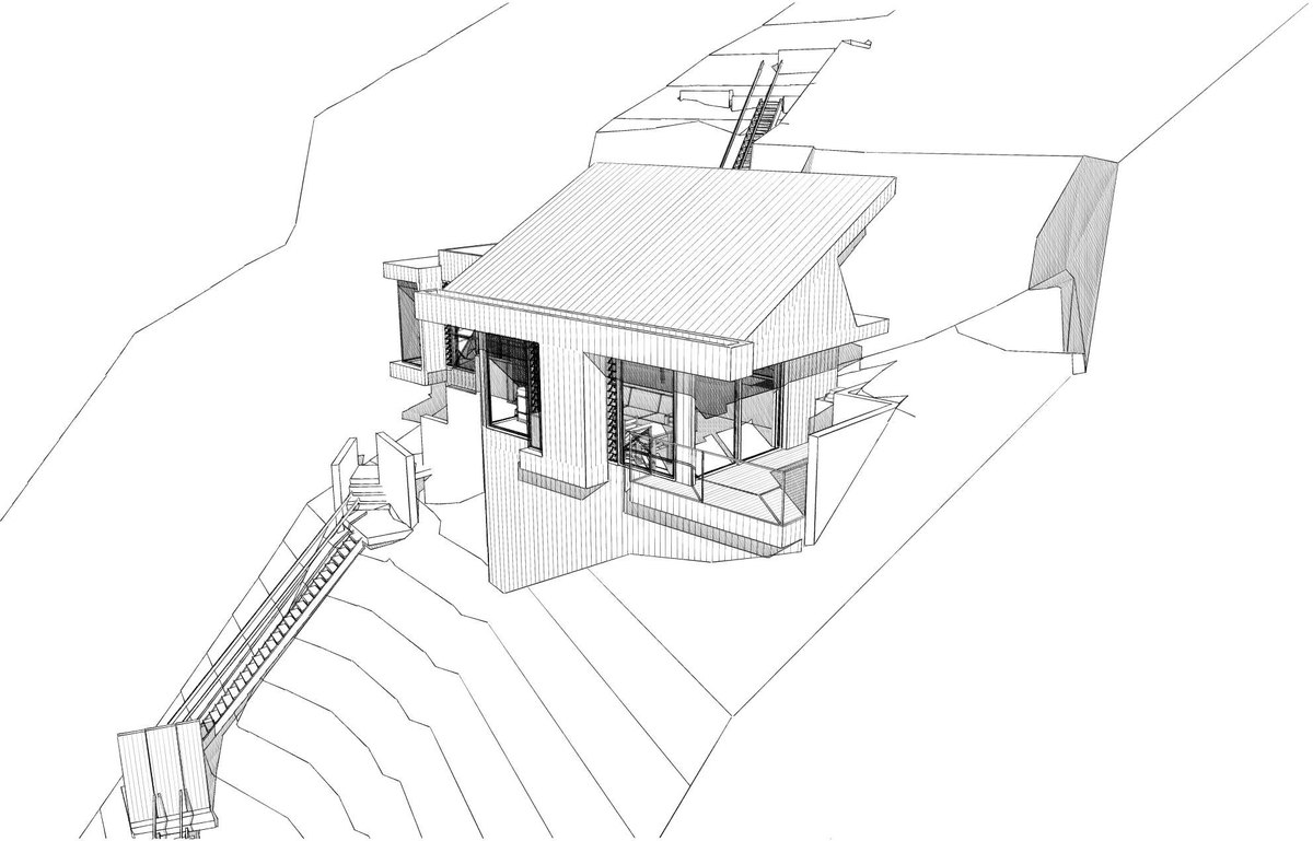 North-east elevation technical drawing of a Palm Beach secondary dwelling